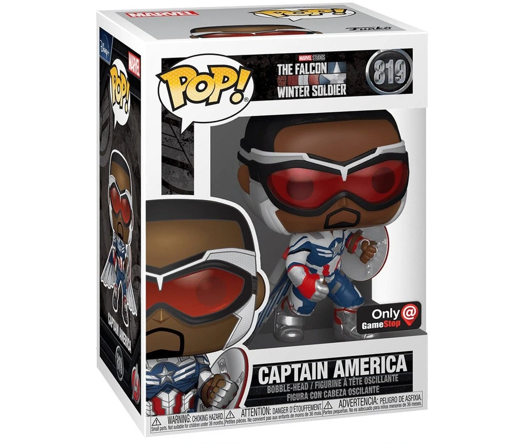Funko Pop Marvel The Falcon And The Winter Soldier - Captain America (Red Gamestop Exclusive Sticker) Not Valid For Free Shipping Gamestop Exclusives 3 Funko Pop Marvel The Falcon And The Winter Soldier - Captain America (Red Gamestop Exclusive Sticker) Not Valid For Free Shipping Gamestop Exclusives