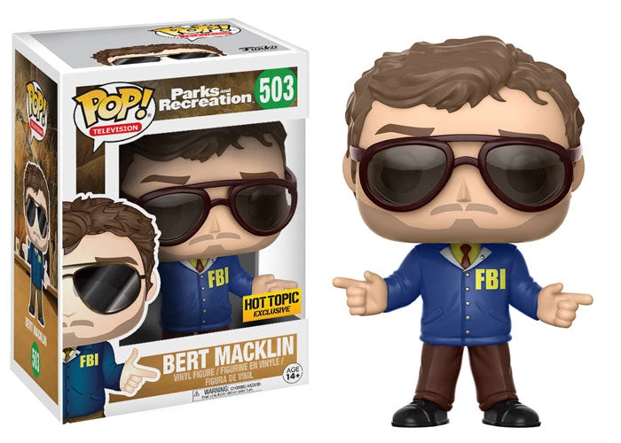 Funko Pop TV! Parks And Rec Bert Macklin 3 Funko Pop TV! Parks And Rec Bert Macklin