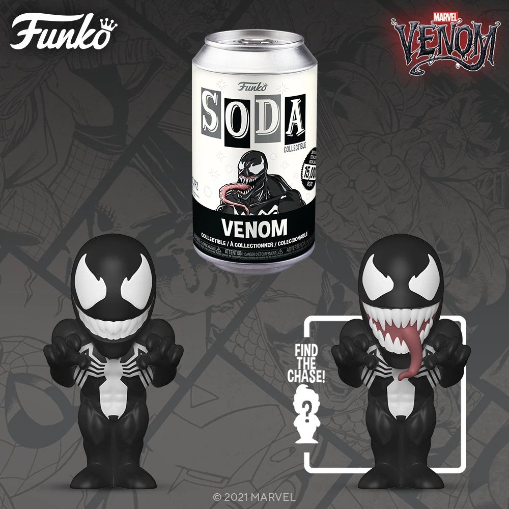 **Pre-Order** Funko Vinyl Soda Marvel - Venom With Chance At The Chase 3 **Pre-Order** Funko Vinyl Soda Marvel - Venom With Chance At The Chase