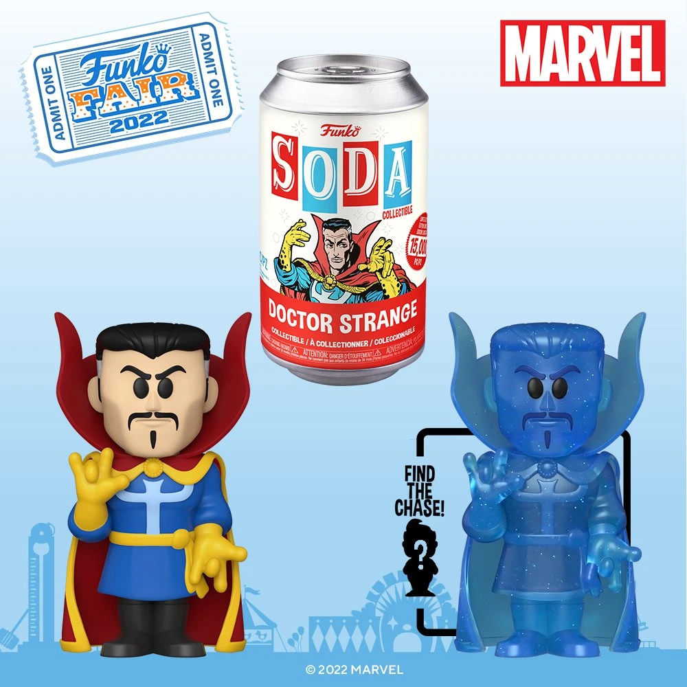Other Marvel Pops **Pre-Order** Funko Vinyl Soda Marvel - Doctor Strange With Chance At The Chase 3 Other Marvel Pops **Pre-Order** Funko Vinyl Soda Marvel - Doctor Strange With Chance At The Chase