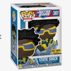Hot Topic Exclusives Funko Pop Heroes D.C Justice League Static Shock (Hot Topic Exclusive) Not Valid For Free Shipping