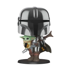 Funko Pop 10” The Mandalorian With Chrome Star Wars: The Mandalorian