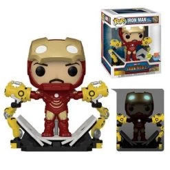 Funko Pop Movies Iron Man 2 Iron Man MK IV With Gantry Glow-in-the-Dark 6” (PX Exclusive) Not Valid For Free Shipping