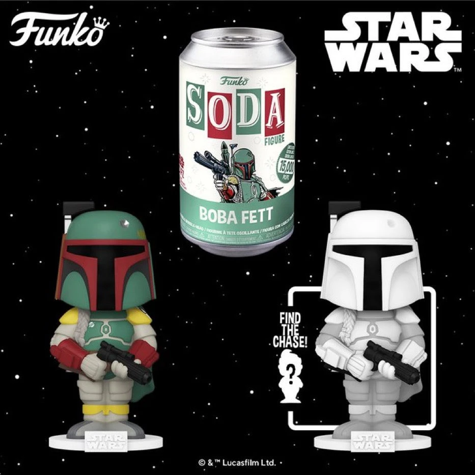 **Pre-Order** Funko Pop Vinyl Soda Star Wars Boba Fett With Chance At The Chase 3 **Pre-Order** Funko Pop Vinyl Soda Star Wars Boba Fett With Chance At The Chase