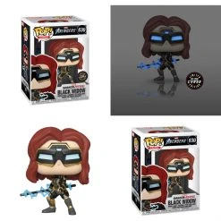 Funko Pop Avengers Game Black Widow Bundle (Chase+Common)