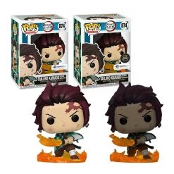 Funko Pop Animation Demon Slayer - Tanjiro Chase + Common Bundle (Galactic Toys Exclusive) Not Valid For Free Shipping